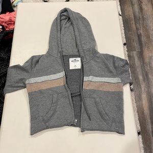 Hollister XS cropped zip up hoodie
